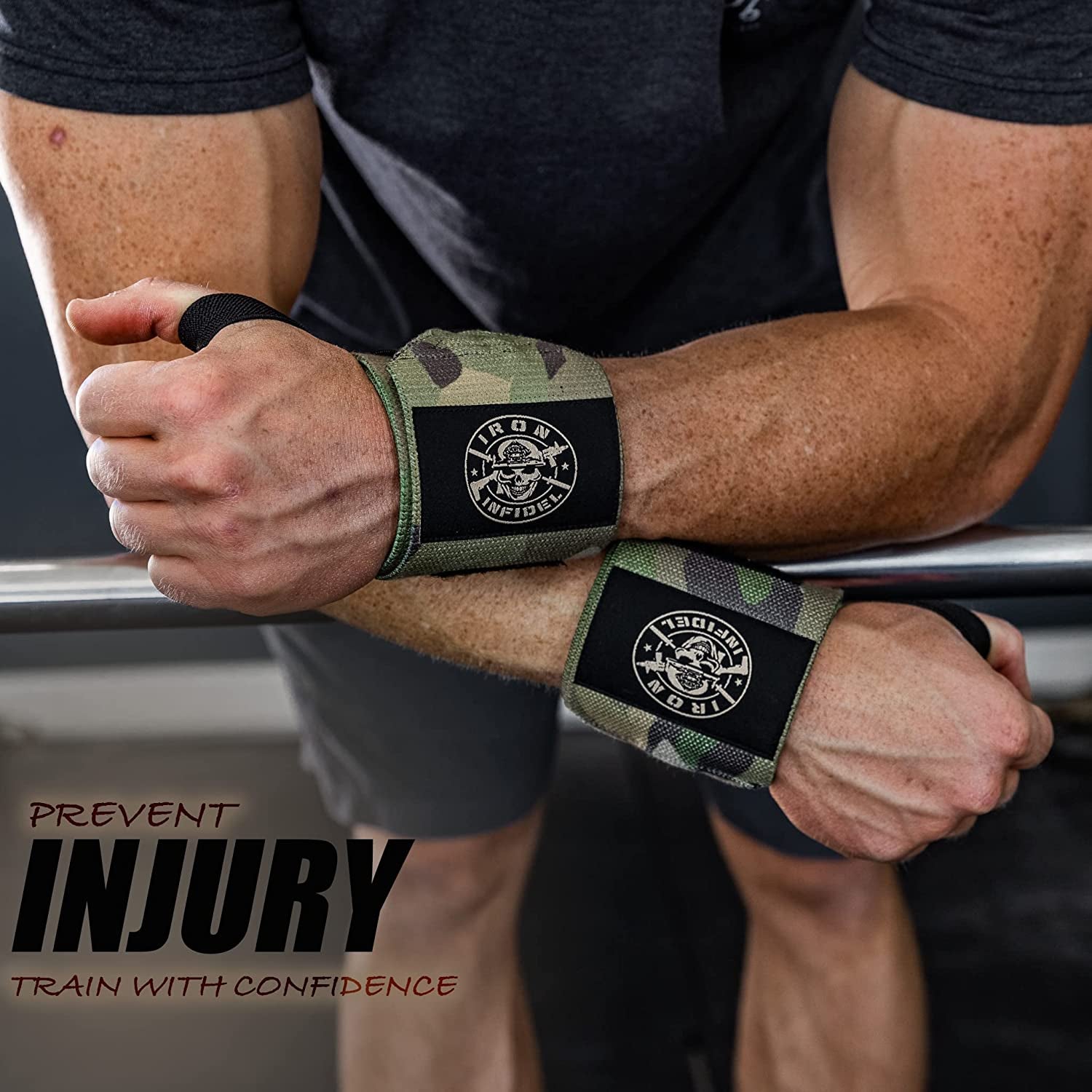 Wrist Wraps for Weightlifting - 18" Heavy Duty Support for Working Out, Gym Accessories for Men - Use for Lifting, Crossfit, Fitness, Exercise, Bench Press, Powerlifting