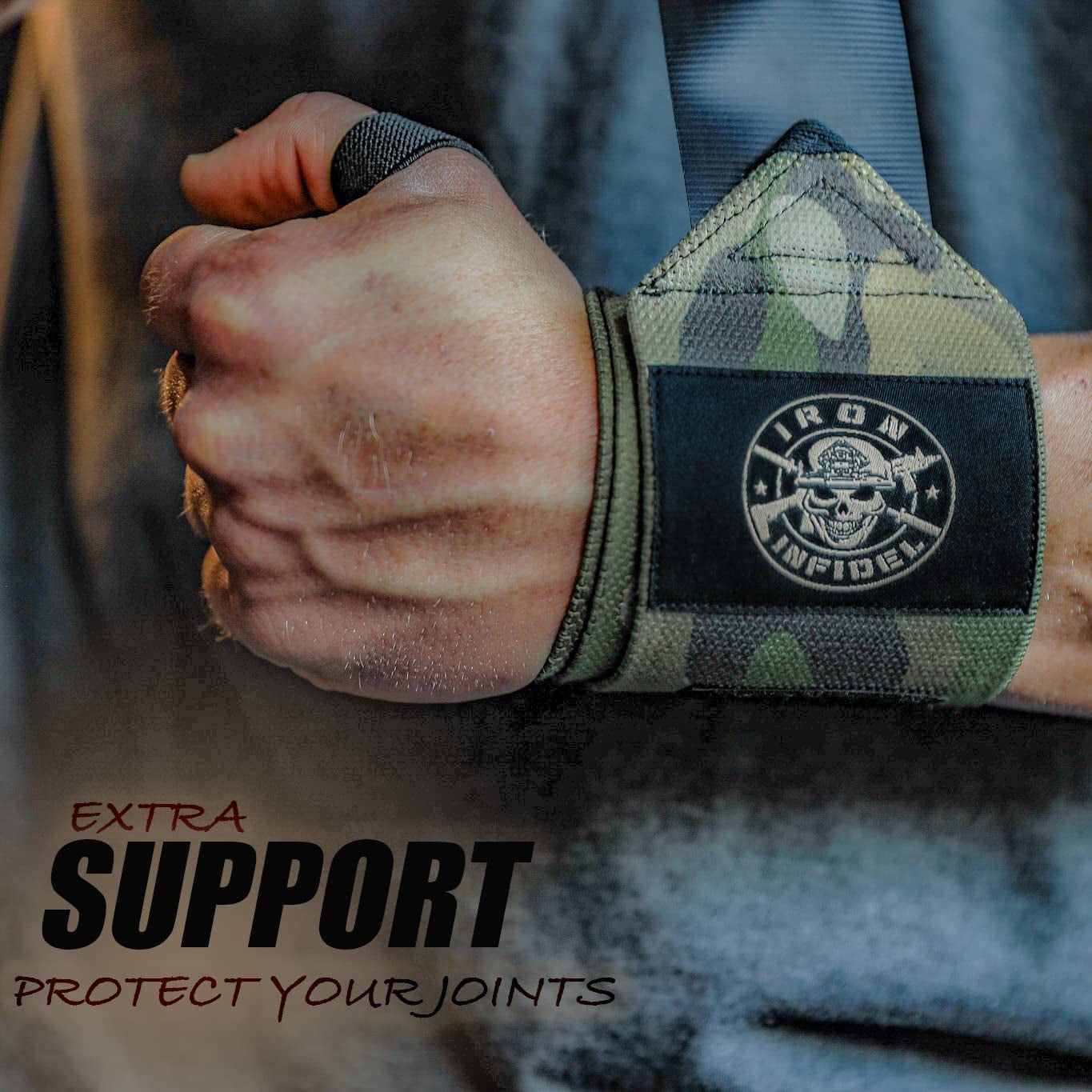 Wrist Wraps for Weightlifting - 18" Heavy Duty Support for Working Out, Gym Accessories for Men - Use for Lifting, Crossfit, Fitness, Exercise, Bench Press, Powerlifting